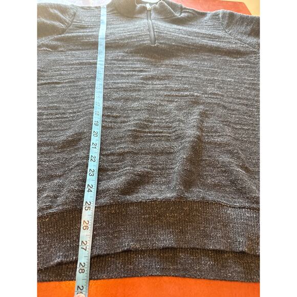 L.L. Bean Organic Cotton 1/4 Zip Sweater XL Tall Waffle Knit EUC - Picture 5 of 7